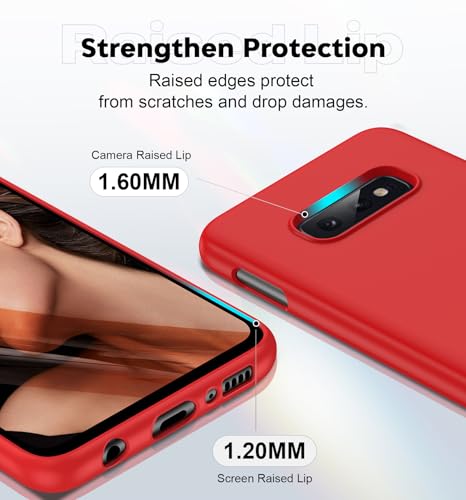 Coque Samsung S10E anti-chocs protectrice en silicone rouge - 3