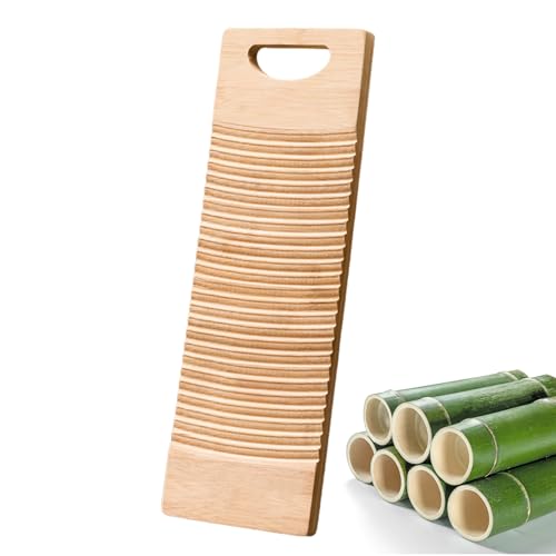 DAWCBVJQ Waschbrett Für Wäsche 50 x 18 x 1,5 cm Waschbrett Holz Große Wäsche Bord Holzbrett Zum Waschen Von Kleidung Manuelles Wäschescheuerbrett Werkzeuge Zum Händewaschen Von Kleidung