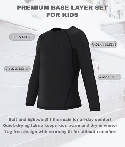 Boys Compression Pants and Youth Athletic Shirts Set 3 or 4 Piece Base Layer Gear for Kids Sports, Football, Soccer - Image 4