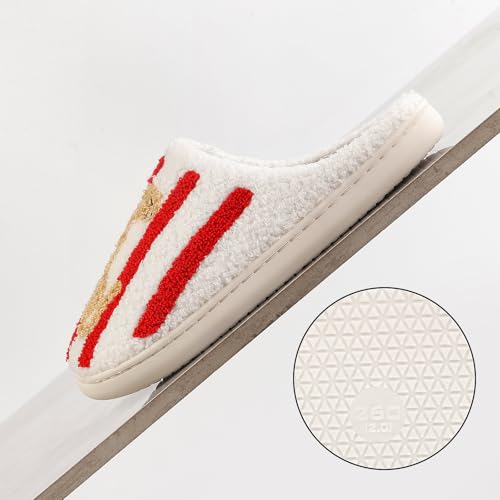 Image of LNERIP Animal Slippers Fruit Slippers Plant Slippers Various Cartoon Patterns Fluffy Soft Memory Foam Retro Indoor Outdoor Home Couple Shoes