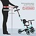 newyoo Tricycles for 1-3 Year Olds, Toddler Bike, Birthday Gift and Toy for Boys and Girls, Toddler Tricycle with Parent Push Handle, Trike with Backrest and Safety Belt, Blue, TR007