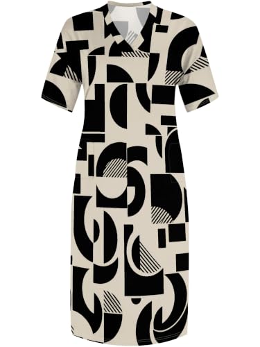Image of PinkPatty Women's Plus Size Short Sleeve Maxi Dress Casual Loose V Neck Long Dress with Pockets
