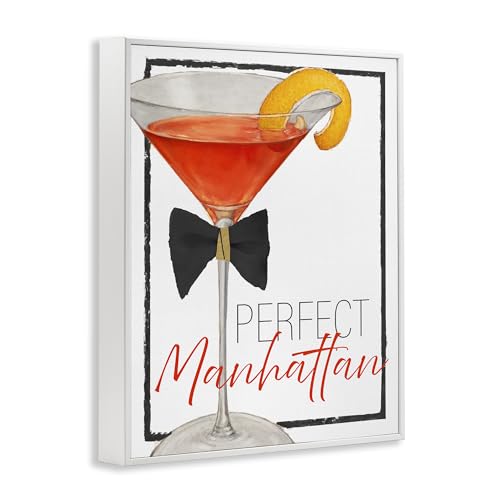 Déco murale Perfect Manhattan Cocktail cadre robuste Stupell facile à installer - 3