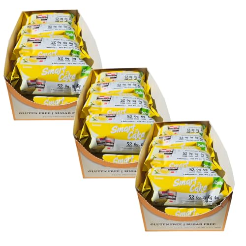Smartcake gluten free sugar free protein and fiber packed snack cakes - 48pack (Lemon)