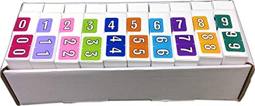 Doctor Stuff - File Folder Labels, Complete Set of Numbers 0-9, Amerifile L1000 Series Stickers - ARNM Series Stickers, 1" x 1-1/2", 1 Each of 10 Rolls, 500/Roll