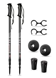 SB - Bastones trekking palos senderismo telescópic...: Pack 2 bastones: estos bastones están diseñados para brindar un agarre firme y estable en terrenos irregulares y empinados. Con un sistema antishock para amortiguar los impactos, reduciendo el cansancio y la largas caminatas. Materiales duraderos: co...