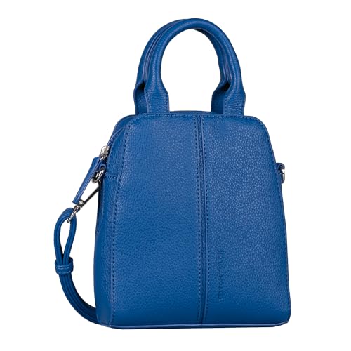 TOM TAILOR Dorine Damen Shopper Umhängetasche Reißverschluss Klein Blau