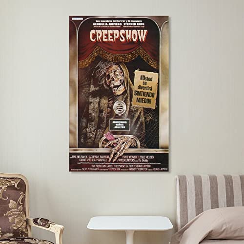 Creepshow 1982 Horror Movie Poster Vintage Movie For Bar Halloween Decorations Wall Decor Canvas Wall Art Prints For Wall Decor Room Decor Bedroom Decor Gifts 24X36Inch(60X90Cm) Frame-Style #TOP6