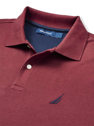 Image of Nautica Men's Classic Fit Short Sleeve Dual Tipped Collar Polo Shirt