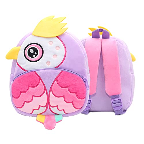 BEFUNIRISE Toddler Backpack for Boys and Girls, Cute Animal Cartoon Mini Backpack Little For Kids 2-6 Years, Owl Purple, One Size, Backpack Cute