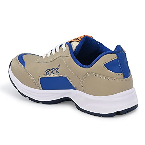 Image of BRK Footwear Men's Blue Running Sports Shoes | Lace-Up Lightweight Sneakers | Rubber Sole | Cushioned Gym Walking Casual Athletic Shoes for Men