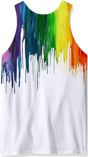 Camiseta sin mangas Raisevern con impresión tridimensional y fusión multicolor B 4