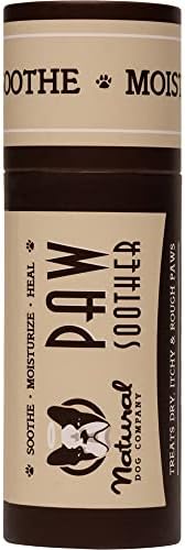 Natural Dog Company Paw Soother Balm, 2 oz. Stick, Dog Paw Cream and Lotion, Moisturizes & Soothes Irritated Paws & Elbows, Protects from Cracks & Wounds