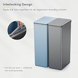 EKO Morandi kosz na śmieci do kuchni, kosz na śmieci z pokrywą dotykową, z cienkim plastikiem, z naklejkami z recyklingu, łatwy do czyszczenia, kompaktowy design, do domu lub biura