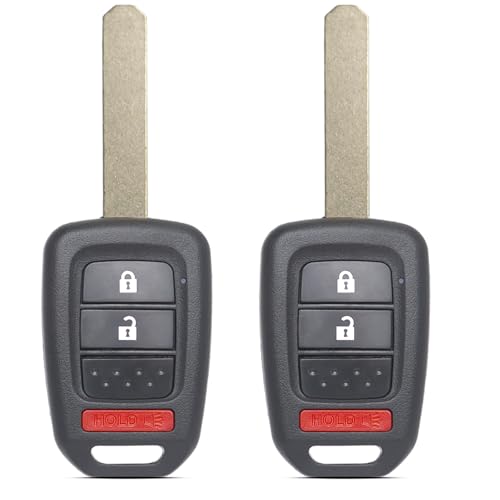 MechanMagic Key Fob Replacement Compatible with Honda CRV 2014-2016 - Crosstour 2013-2015 - Honda Fit 2015-2020 Keyless Entry Remote Control Uncut Key MLBHLIK6-1T 35118-TY4-A00 (Set of 2)