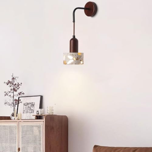 Aplique de pared de madera de terrazo industrial nórdico E26 3