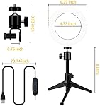 6" Ring Light for Laptop Computer, MEZHER Wecam Lighting for Video Conference Kit, Small Desk Ring Lights with Tripod Stand and Clip On for Zoom Meetings, Live Streaming,Tiktok, Skype
