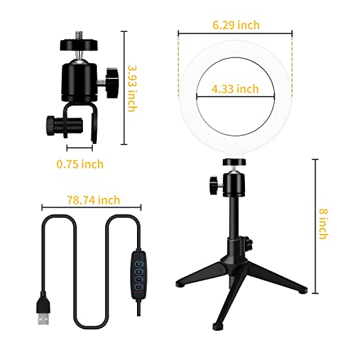 Lampe de table LED à clipser de 15,2 cm offrant un éclairage uniforme pour ordinateur - 4