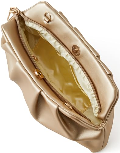 Image of Evening Bag for Women Ruched Clutch Purse Detachable Metal Chain Crossbody Bag