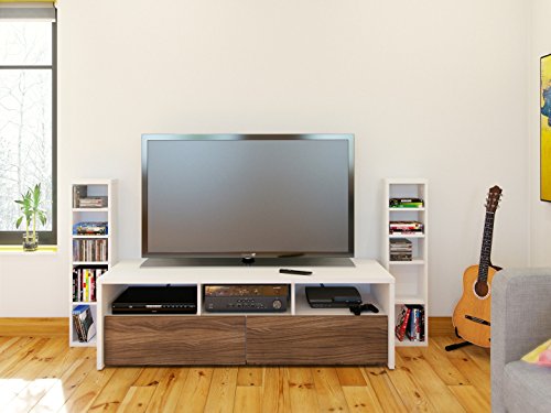 Liber-T Cd/Dvd Towers (2) 211003 From Nexera, White #TOP5