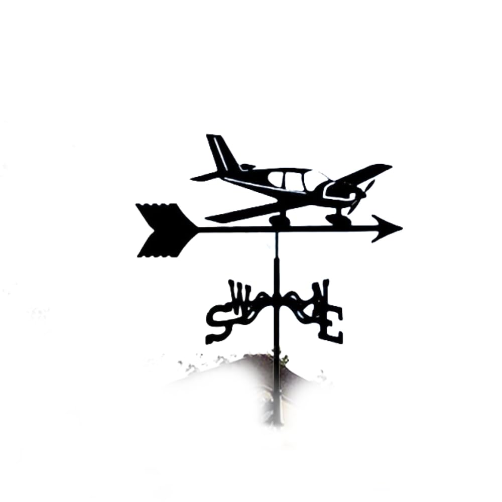 Girouette en fer de toit extérieur - Indicateur de direction d'avion