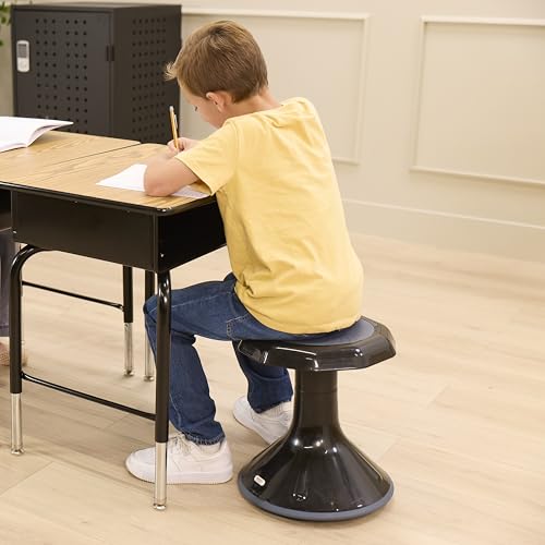Image of Back2School Express Wobble Sensory Stool, 15in Seat Height, Flexible Seating, Black