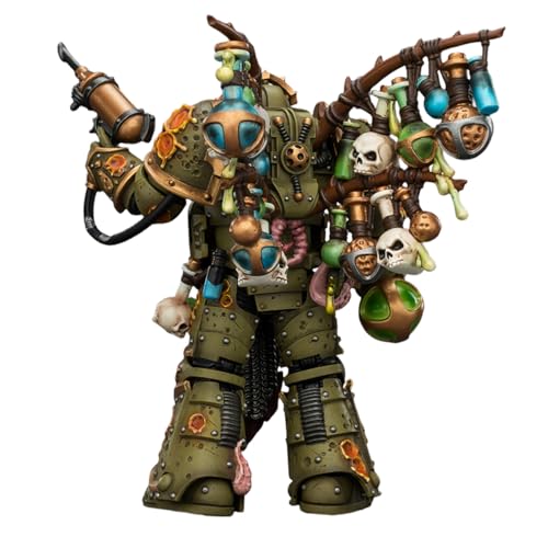 Image of JOYTOY Death Guard Warhammer 40K 1 /18 Action Figures Death Guard Biologus Putrifier with Injector Pistol and Hyper Blight Grenades Collectible Gift Model Birthday Gifts 15+, JT03981