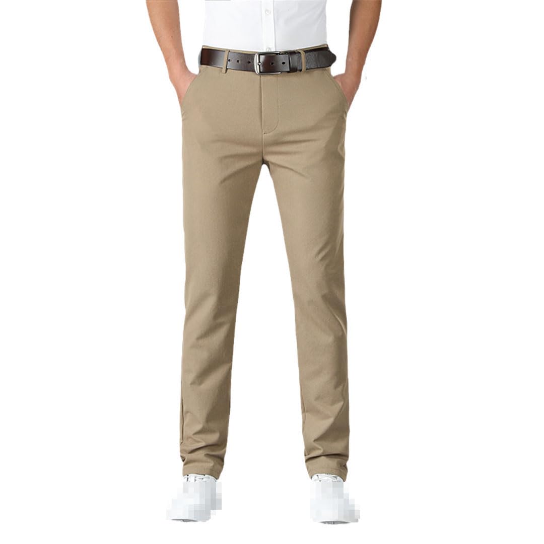 Pantalones Largos Casuales De Negocios De Primavera Y Verano para Hombre, Pantalones De Traje, Pantalones Formales Rectos Elásticos De Talla Grande
