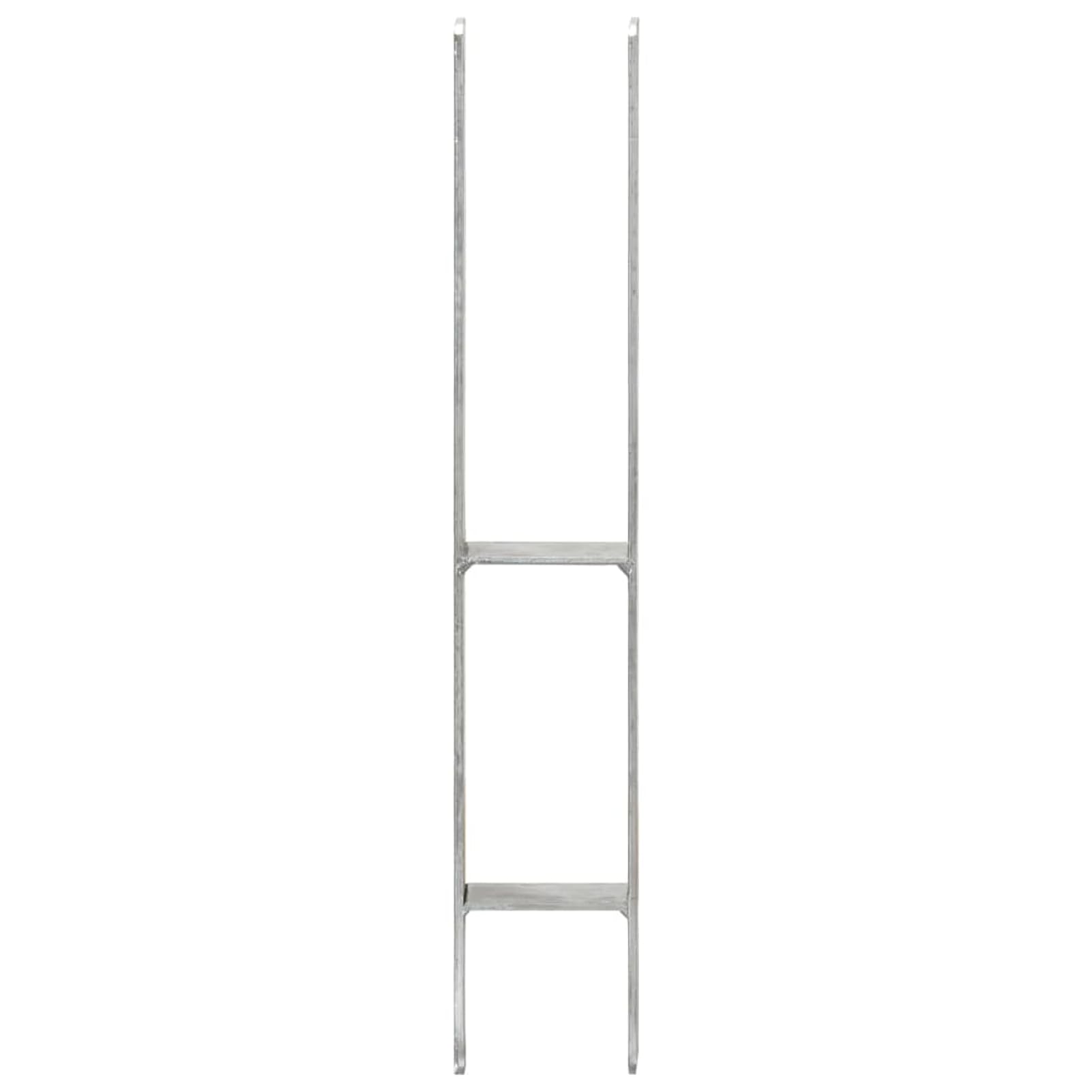 Anclajes de Valla 6 uds Acero galvanizado Plateado 9x6x60 cm fijación para Postes metálicos