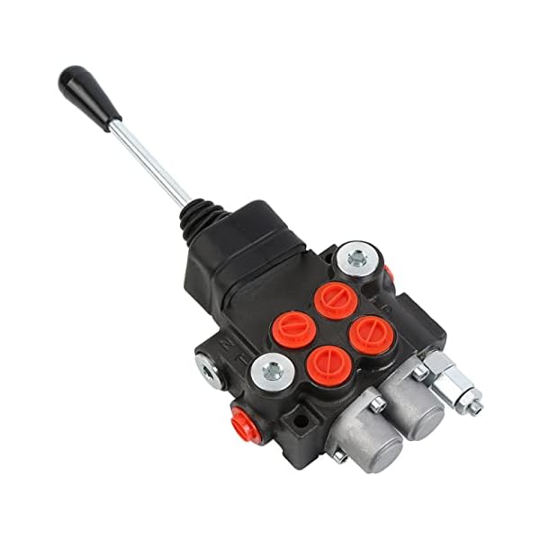 Iglobalbuy Hydraulic Valve 2 Spool Hydraulic Joystick Control Valve