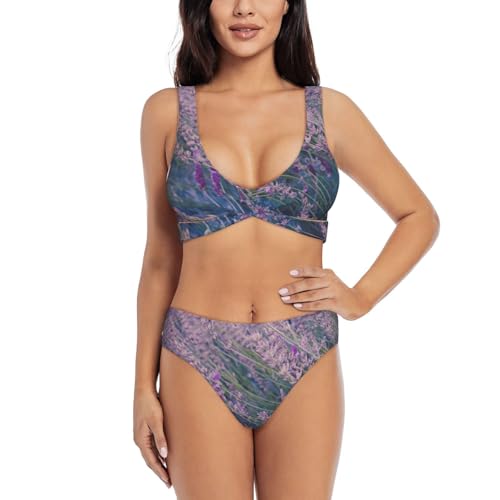 Maillot de bain deux pièces confortable contre les frottements violet