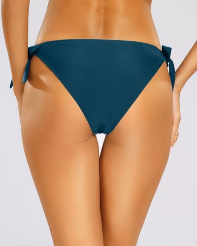Image of Holipick Low Rise Bikini Bottoms - String Bathing Suit Bottoms for Women Side Tie Swim Bottoms Swimsuit