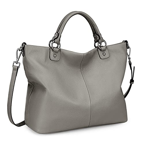 Image of Kattee Women's Soft Genuine Leather Tote Bag, Top Satchel Purses and Handbags