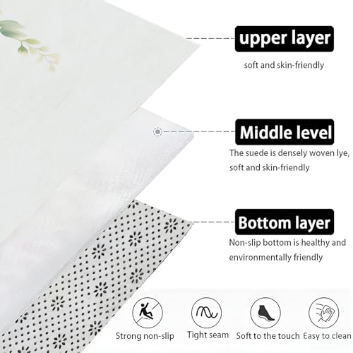 Tapis resistant lavable grand format motif feuillage naturel entree - 7