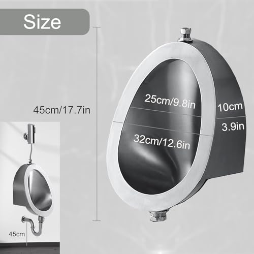 Orinal de acero inoxidable doméstico y comercial para baños con poco espacio 7