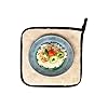 Chef Approved 8" x 8" Terry Cloth Pot Holder | Commercial Heat Resistant Hot Pad Non-Slip Grip Oven Pan Grabber for Kitchen Restaurant Catering Buffet Service | Square, Beige, Poly-Cotton Blend #2