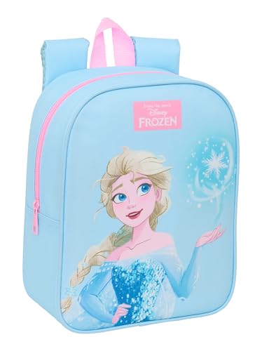 FROZEN Mochila infantil, mochila escolar, adaptável a carro, ideal para berçário, confortável e versátil, qualidade e resistência, 22 x 10 x 27 cm