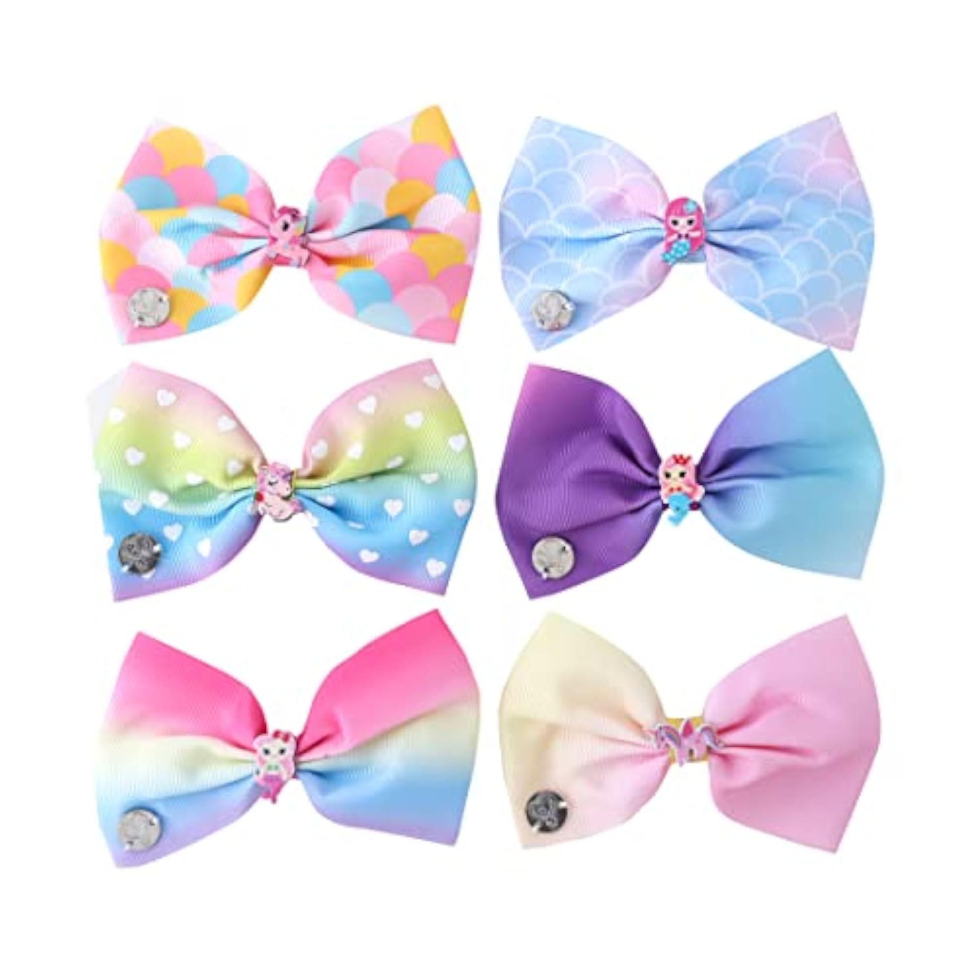 Multicolor Cute Floral Bow Hair Clips for Girls