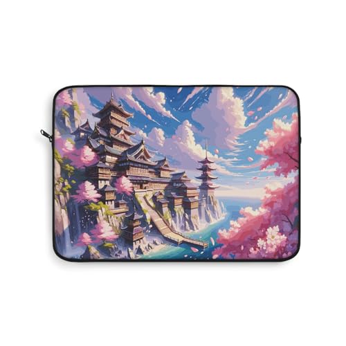 Housse pour ordinateur portable château japonais majestueux et étui de protection