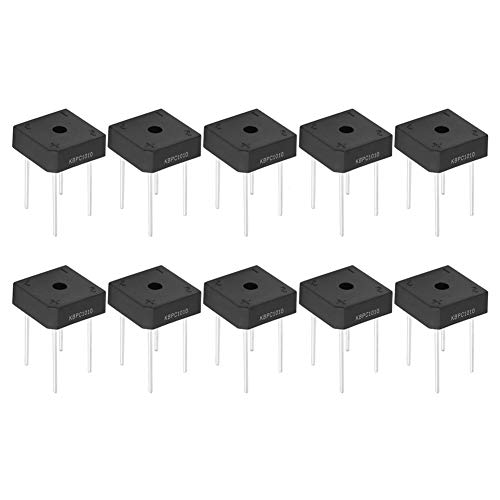 KBPC-1010 Puente rectificador de diodos 10A 1000V 4-Pin Rendimiento estable(5Pcs)