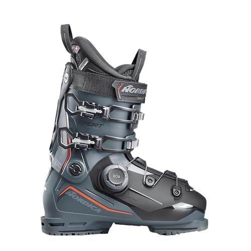 Nordica Sportmachine 3 100 BOA Men's Wide Fit High Performance Alpine Ski Boots (Green/Black/Red, 29.5)