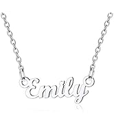 Custom4U Namenskette Silber - Personalisierte Halskette Mit Namen Aus Edelstahl