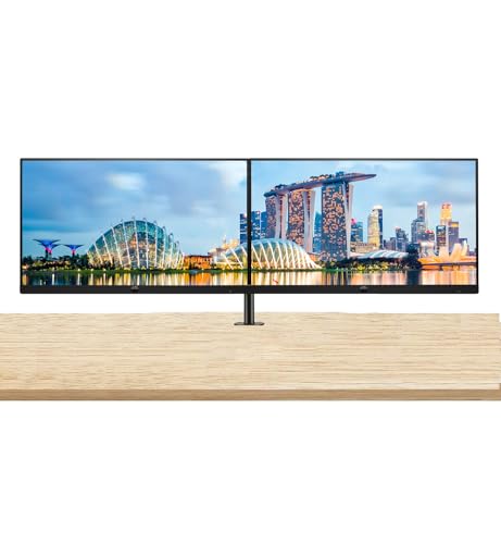 Image of HP Series 7 Pro 24-inch 724pn WUXGA (1920 x 1200) LCD IPS Monitor, 2-Pack Daisy Chain Connectivity, DisplayPorts Bundled with Desk Mount Dual Monitor Stand