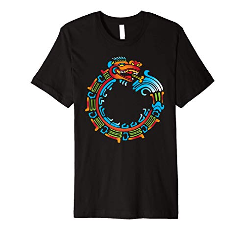 Ouroboros Quetzalcoatl Feathered Serpent Aztec Mayan Premium T-Shirt