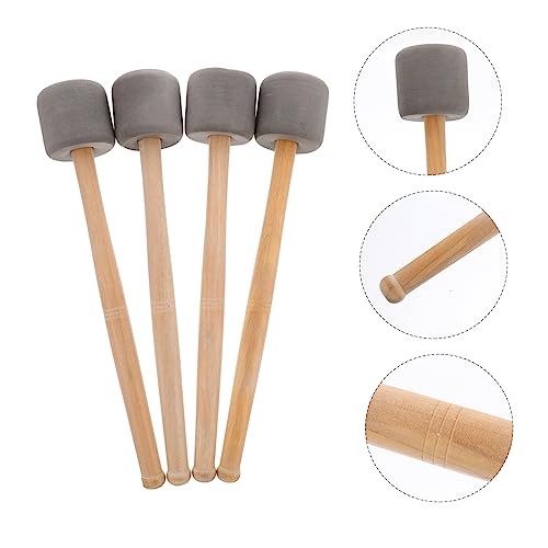 Juego de 4 baquetas para bombo color gris miniatura 3