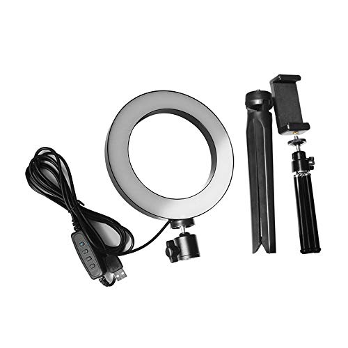 Anel de LED Walmeck - 6 polegadas luz 3 cores 3500-6500K temperatura 10 níveis regulável com tripés