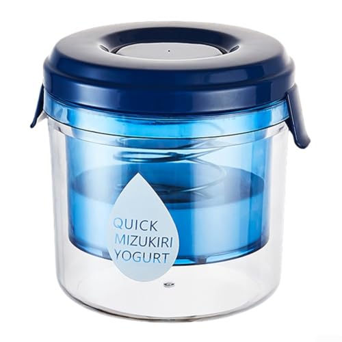 Kitchen Crafts - Filtro de filtro de yogur griego con caja de doble capa, kit de fabricación de queso para leche de soja casera, kéfir separador de suero de leche de soja, plástico transparente, 14 x