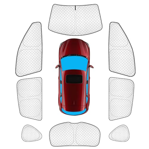 Image of KMF 8pcs Thicken Full Sun Shades for Mazda CX-5 Accessories 2013-2016,Windshield Sunshade Privacy Car Window Covers for Side Rear, UV Block and Blackout for Car Camping Outdoor