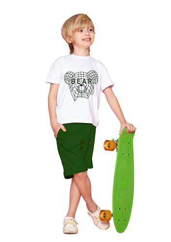 Image of Yazh Texworld Boys Round Neck Blended Cotton T-Shirts | Regular Fit | Half Sleeve | Casual Wear | Trendy | Combo Pack of 5 | Multicolor | Soft, Durable, and Stylish for Everyday use