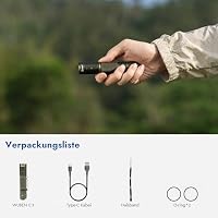 WUBEN C3 Taschenlampe LED Aufladbar 1200 Lumen EDC Extrem Hell Taschenlampe – Ansicht 6